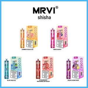 オリジナルのDTL VapingスタイルMRVI SHISHA 15000パフ水ギセルペン使い捨て蒸気2％パフ15K電子シガービッグ蒸気キット