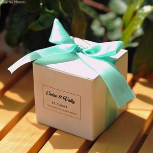 Gift Wrap Custom Logo White Thankyou Wedding Baby Shower Birthday Cookies Guests Event Party Favors Packaging Boxes