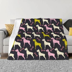 Koce Schnauzer Dog Plaid Cotal Sofa Cover polar druk Zwierzęta kolaż wielofunkcyjny miękki rzut na kołdię domową biuro