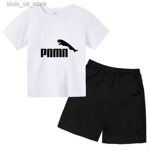 Комплекты одежды 2 часа спортивного стиля летняя детская спортивная одежда с коротким рукавом футболка для девочек для девочек + шорты набор T240415