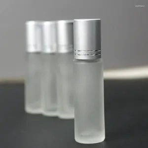 Storage Bottles 10ml (50pcs/lot) Metal Stainless Steel Beads Roll On Glass Bottle Essential Oil Roller Ball Make Up Tools