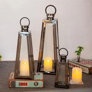 Titulares de vela Geométrica de ferro de ouro geométrico Designer de casamento ao ar livre Luxo pendurado na parede moderna Porta Velas Decoração