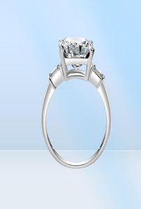 LESF Fashion Engagement Ring 5 karat överlägsen Sona Diamond Bridal 925 Sterling Silver Women Rings Gift4523446