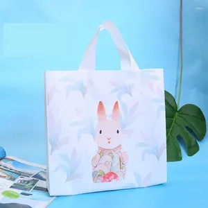 Gift Wrap Cute Cartoon Plastic Clothing Bags Shopping Packaging With Handle Wedding Party Supplies