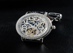 Armbandsur Tourbillon Watch Sugess Mechanical Hand Wind Silver Case Crystals 5bar Waterproof Sapphire Ertimt skala Montre HO6557435