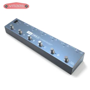 Kablar Vitoos VMPS4 Loopswitcher Isolerad strömförsörjning Inbyggd Pedal Channel Switch Guitar Bass Effect Program