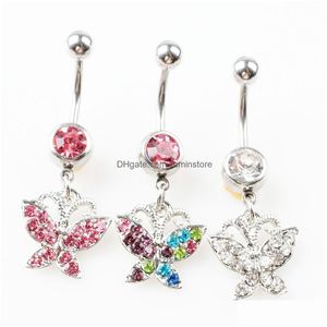 Navel Bell Button Rings Yyjff D0076 Star och Moon Belly Body Piercing smycken Dingle Accessories Fashion Charm Drop Delivery Dhdjo