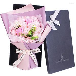 Decorative Flowers Rose Flower Bouquet Soap Mother's Day Home Creative Festival Decorate Gift Box Valentine's For Girlfriend