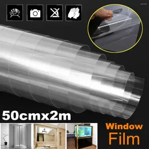 Adesivi per finestre Anti Shatter Clear Film Clear Adesive Decorative Films Protezione in vetro a prova di esplosione50x200cm
