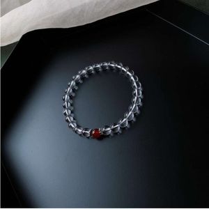 Instagram koreansk stil vit kristall enkel slinga manliga och kvinnliga älskare bästa vän röda agatarmband smycken