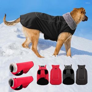 Hundkläder Vinterkläder Vattentät stor hundjacka med päls krage varma bomulls husdjurskläder för medelstora L-3XL