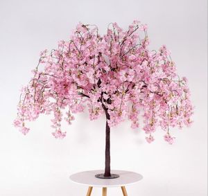 Ny ankomst Cherry Flowers Tree Simulation Fake Peach Wishing Trees For Wedding Party Table Centerpieces Decorations Supplies5426754