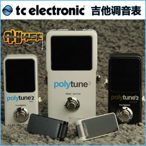 Cables TC Electronic PolyTune 3rd Generation Folk Wood Electric Guitar Chuck Monoblock Tuner