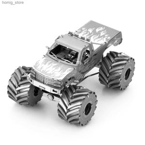 3D Puzzles monster truck 3D Metal Puzzle model kits DIY Laser Cut Puzzles Jigsaw Toy Y240415