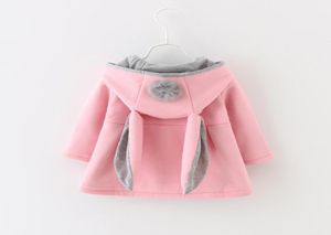 Cute Rabbit Ear Hooded Girls Coat New Spring Top Autumn Winter Warm Kids Jacket Outerwear Children Clothing Baby Tops Girl Coats6932239