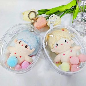 Storage Bags 10CM Plush Doll Out Bag PVC Transparent Cotton Display Pouch Clear Case For Anime Cartoon Dolls