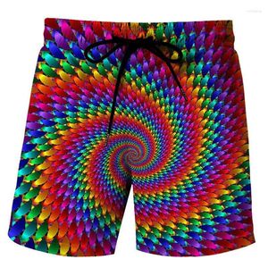 Męskie spodenki wizualnie błędne spodnie 3D drukowane spodnie plażowe prowadzą. Trend mody Zaawansowane tkaniny są wygodne i miękkie