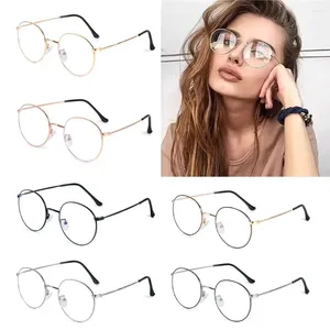 Sunglasses Unisex Blue Light Blocking Glasses For Women Men Ultralight Retro Round Frame Eyewear Goggles Vintage Metal Computer