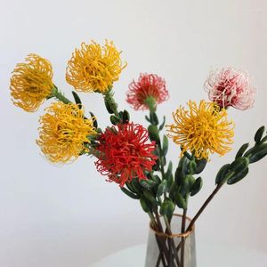 装飾的な花2フォークピンキン人工短い枝カニの爪偽の花の飾りの花瓶ホームウェディングブライダルブーケ装飾のための装飾