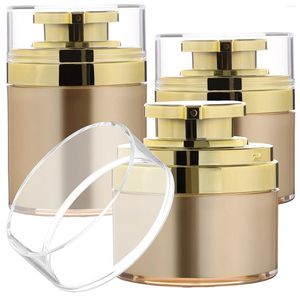 Lagringsflaskor Trycktyp Lotion Bottle Container Creams Jar Vakuum Fuktighetskräm Pump Toalettbehållare