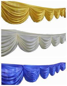 Caso cenário Swag Ice Silk Drape Swag Decoration for Event Party Casamento Casto Curta