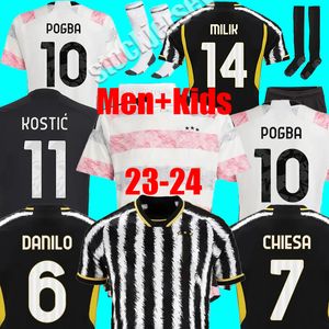 23/24 VLAHOVIC CHIESA Maglia JuVenTuSE Soccer Jerseys MILIK POGBA men kids kit BONUCCI football shirts MCKENNIE DI MARIA RABIOT maillot de Juve 2023 2024 uniforms