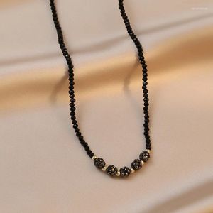 CHOKER MINAR VINTAGE ЧЕРНЫЙ ЦВЕТНЫЙ КРИСТАЛЬНЫЙ СЛАТНЫ