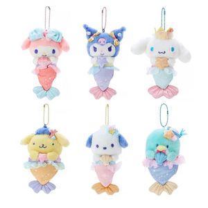 Ocean Mermaid Series Kuromipacha Dog Ugly Fish Hanton Plush Doll Pendant Keychain Cute