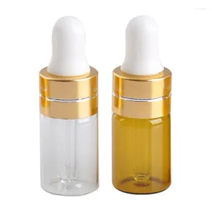 Lagringsflaskor 10 st 3 ml/5 ml Protoable Travel Relable Clear Mini Tom Glass Droper Bottle 2024