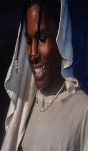 Europäischer und amerikanischer Pop ASAP Rocky mit Retro -Aricial Pearl Halskette Männer und Frauen HipHop -Schlüsselbeutel Kette Ehepaar Choker81107507143373