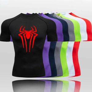 T-shirts som kör Tshirt Fitness Rashgarda MMA Långärmning Komprimering Bodybuilding Sport Tops andningsbara tröja Jogging Tracksuit