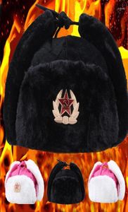 Berets Soviet Badge Winter Warm Hats CCCP Bomber Cap Men Women Russian Gorras Chapka Thick Earmuffs Ski Bonnet Ushanka Casquette H5561766