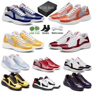 AMERICAL AMERICAL AMERICA CUP XL ROUND TOE GRÖN Black Yelloe Casual Shoes Low Patent Leather Mesh Trainers Sneakers Designer Walk Men Lace-Up Thunder Sneaker No53 With Box