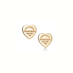 T-Heart Charm Earrings Love Stud Earrings 925 Silver Sterlling Jewelry Desinger Women Valentine's Day Party Gift Original Luxury Brand