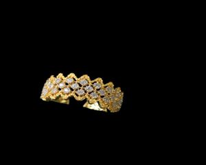 مصمم Bucelatis امرأة Ringswoved Corving Gold Craft Sterling Silver 925 رائعة كلاسيكية متعددة الاستخدامات 3152337