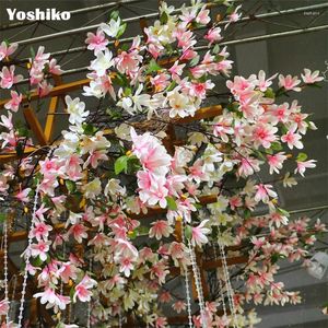 Decorative Flowers 88cm Silk Flower Azaleas Magnolia Artificial Bouquet 11 Heads For Wedding Home Diy Vintage Decoration Fake