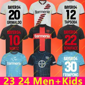 23 24 Bayer 04 Leverkusen Soccer Jerseys Wirtz Boniface Hincapie Hofmann Tapsoba Schick Palacios Frippong Grimaldo 2023 2024 Home Away Away