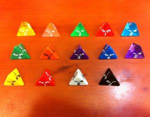 D4 DICE transparente Multi Crystal Colored Dices poliédricos de 4 lados DICE CLARO JOGOS DE FESTO DE FECIDADE BOSON BOSON GAMES FAMÍLIA DA FAMÍLIA2963278