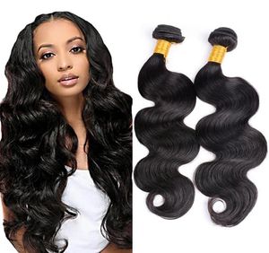 Body Wave Brazilian Hair Bündel 7A Jungfraues menschliches Haar für 4 Stücke Natürliche schwarze billige menschliche Haarverlängerungen Bündel 9401835