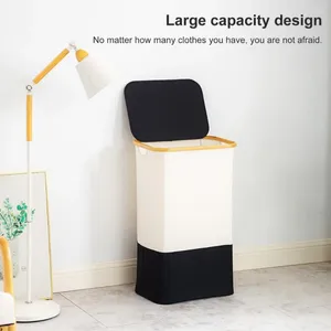 Laundry Bags Hamper Large Capacity 105L Collapsible With Lid And Handle Clothes Basket Removable Inner Bag Home Organization