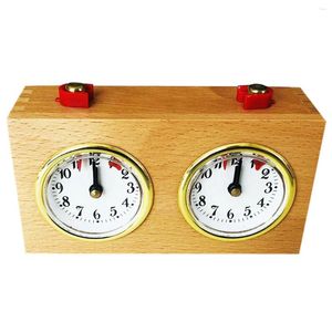 Decorative Plates Wooden Chess Timer Tournament Competition Game Clock Gift Wind-Up Mechanical Accessories For Board Games