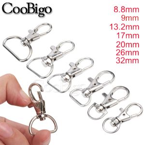 Keychains Metal Swivel Lobster Clasp Snap Hook Clip Carabiner for Keyfob Keychain Keyring Key Fob Chain Ring Bag Purse Hardware