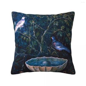 Подушка Pompeii Коллекция / голуби и фонтанин сад Bluegreen