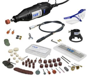 220V 130W Elektryczne mini wiertło Rotary Tool Elastyczne wał 140pcs Akcesoria bitów ściernych DreMel Grawerowanie Polerowanie T21652941