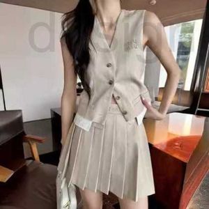 Two Piece Dress designer brand The new kk24SS spring/summer set vest and skirt both have a beautiful gentle temperament in light apricot color PP5K