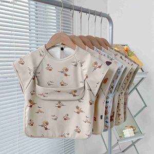 Bibs Burp Cloths Дети детские с длинными рукавами Pu Bibs Дети малыш