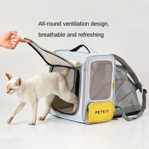 Nosiciele kotów Petkit Designer Work Pet Bag Fashion Plecak Plecak Przenośna duża przestrzeń luksusowy pies oddychalny rozszerzony