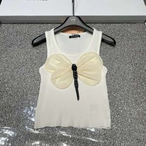 Kadın Örgü Tees Mm Family 24SS 3D Yahudi Örme Örgü Tank Üstü Şık çok yönlü, zayıflama