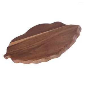 Plates Wooden Pallets Serving Plate Board Kitchen Supplies Decorative Tray Leaves Round Cake Bread Display Trays Decorations