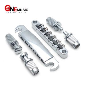 Cables A Set 12 String Saddle TuneOMatic Bridge & Tailpiece for LP Electric Guitar with Stud & Anchor Chrome